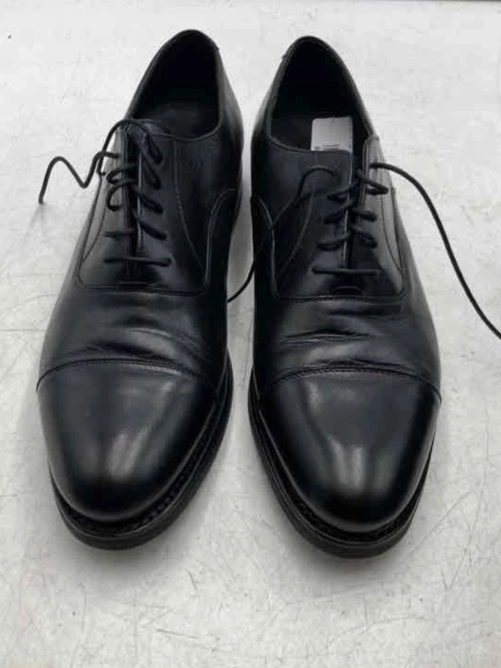 Harrogate designer Black Cap-Toe Oxford Lace-Up Dress Shoes for Men size 13